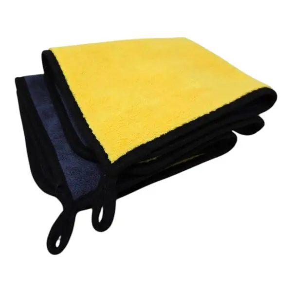 Reversible Microfiber Towel With Loop Yellow/Grey G-04YG